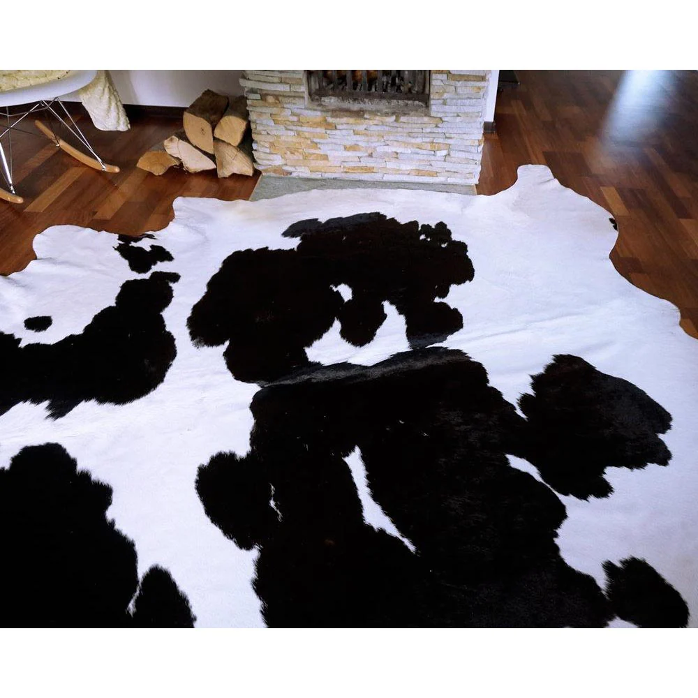 Black and White Brazilian Cowhide Rug: LARGE - Image 6