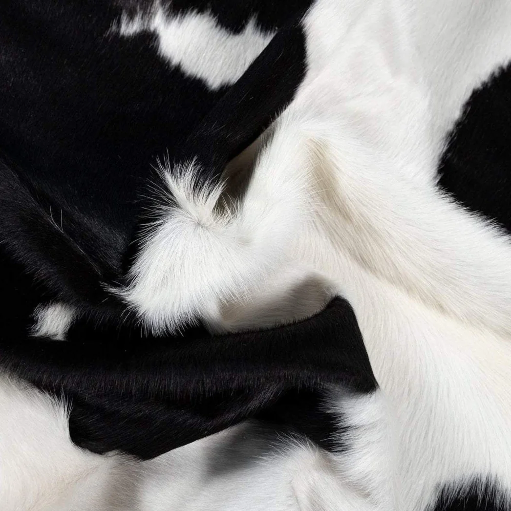 Black and White Brazilian Cowhide Rug: LARGE - Image 7