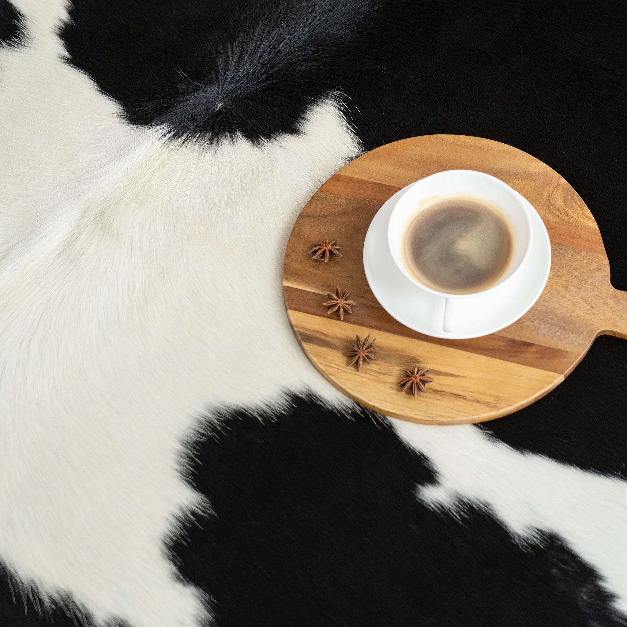 Black and White Cowhide Rug - Image 4