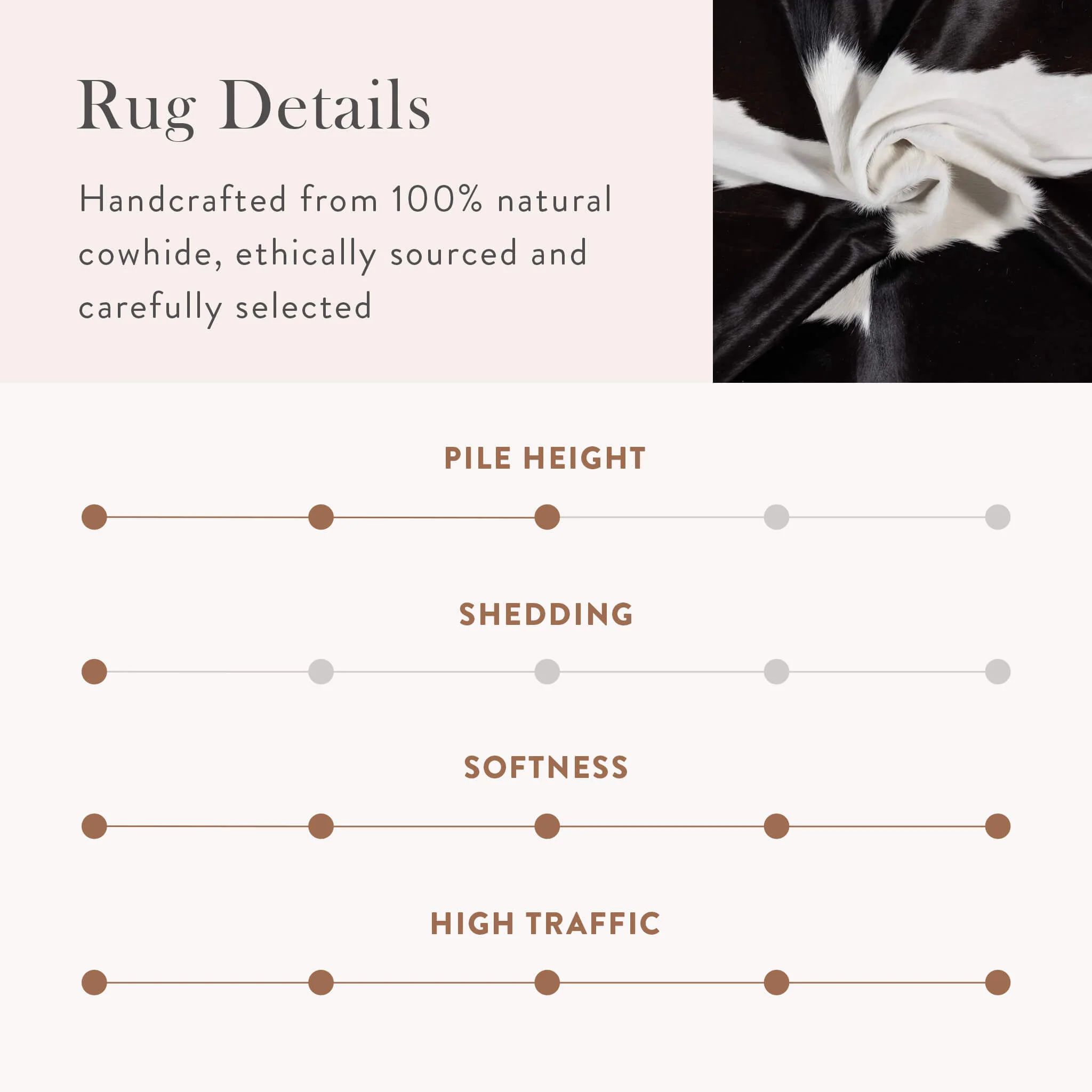 Black and White Cowhide Rug - Image 12