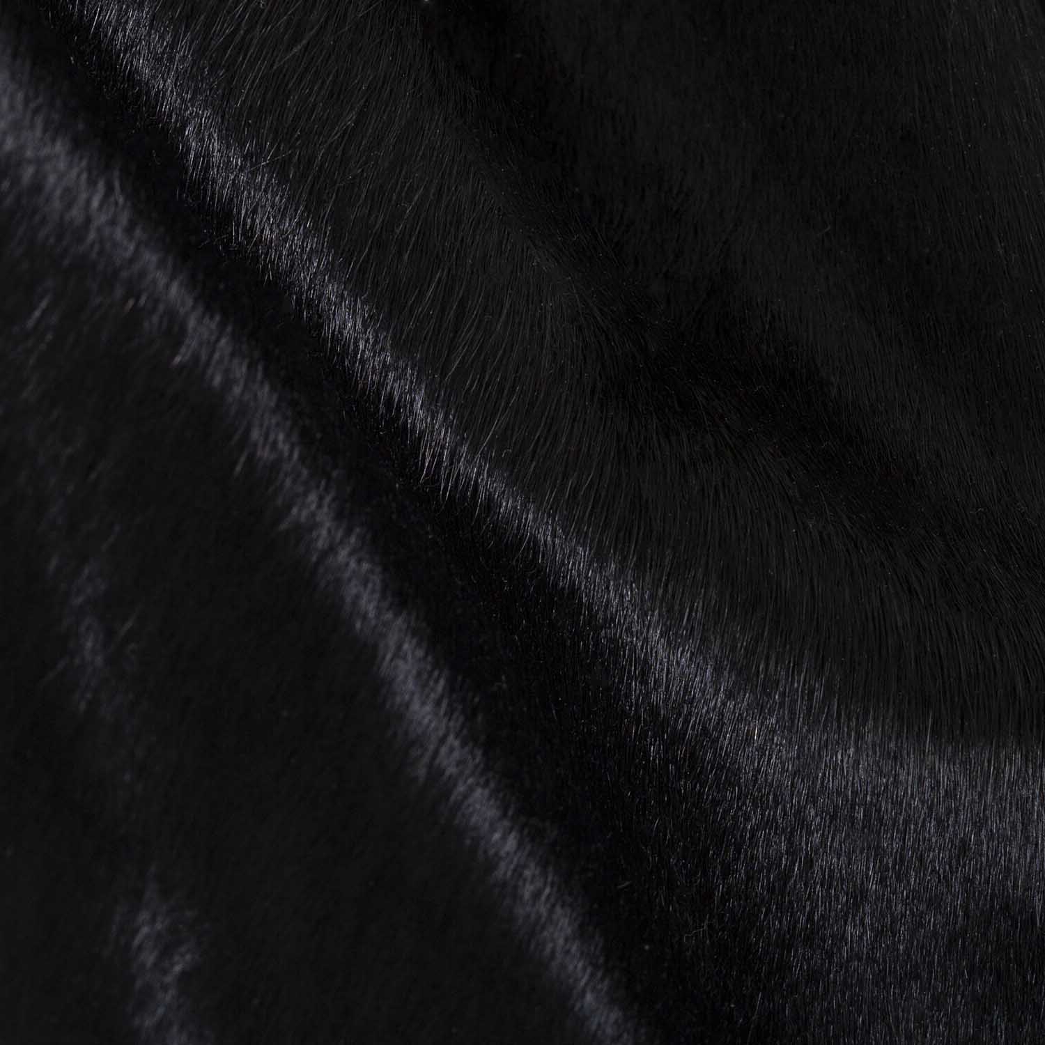 Black and White Line Patchwork Cowhide Rug - Image 5