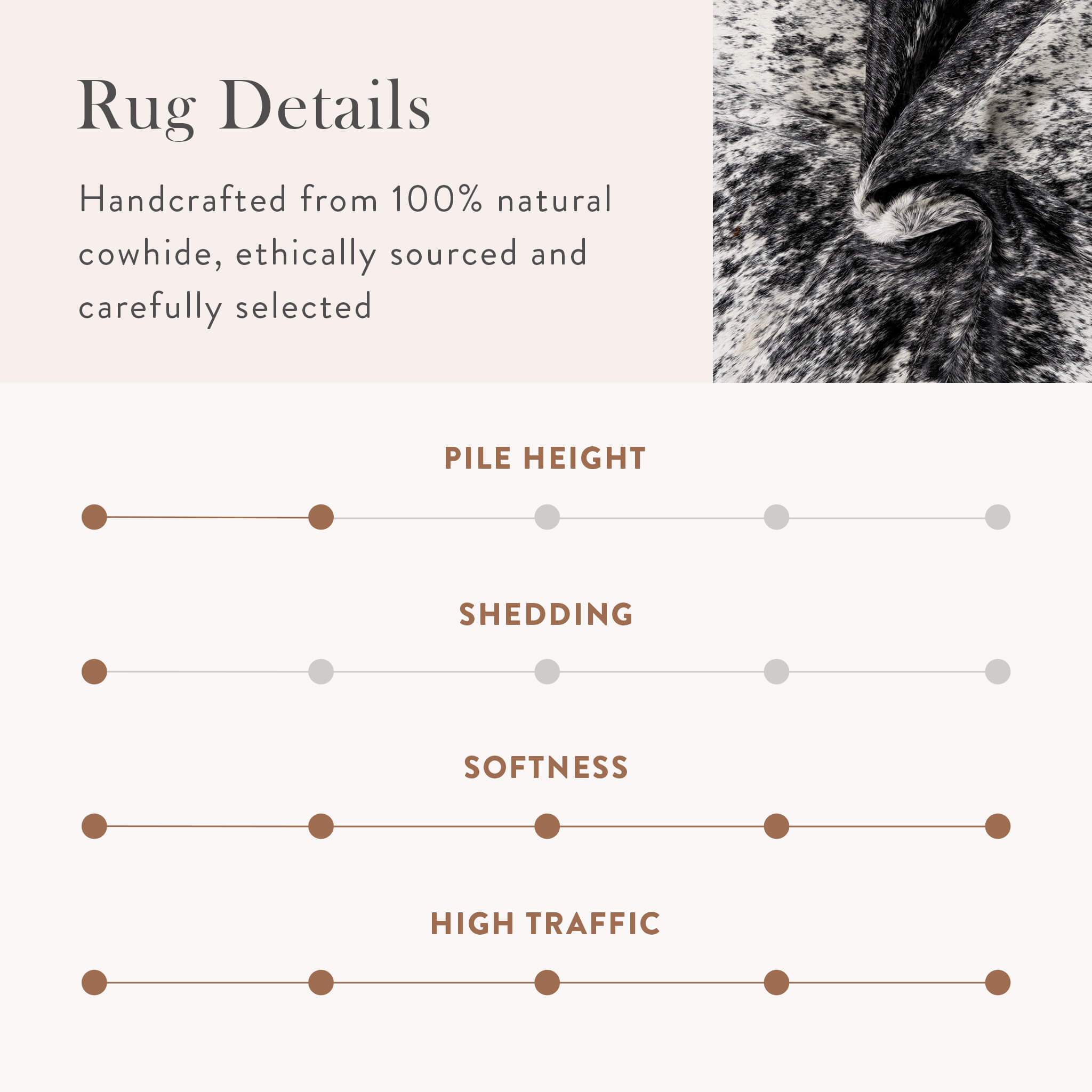 Black Salt and Pepper Cowhide Rug - Image 11