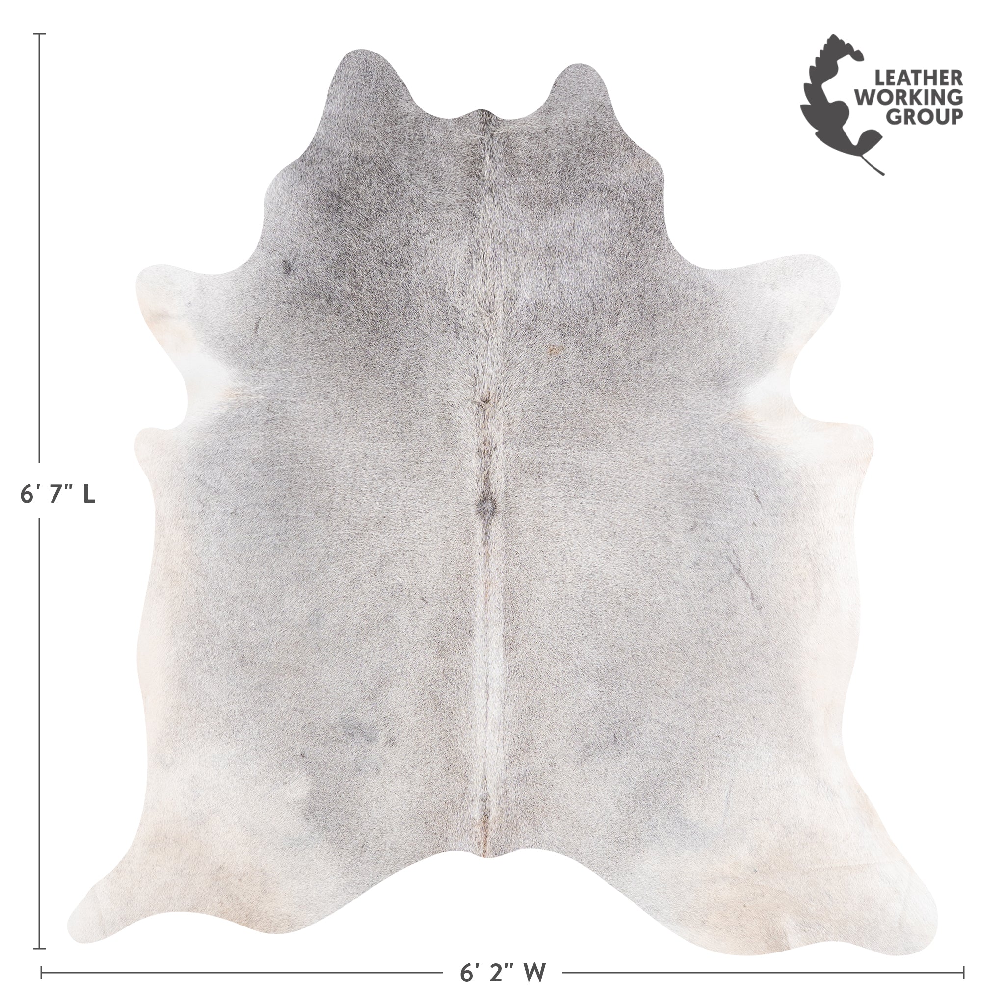 Brazilian Grey Cowhide Rug Size 6'7" L x 6'2" W 4807 - Image 4