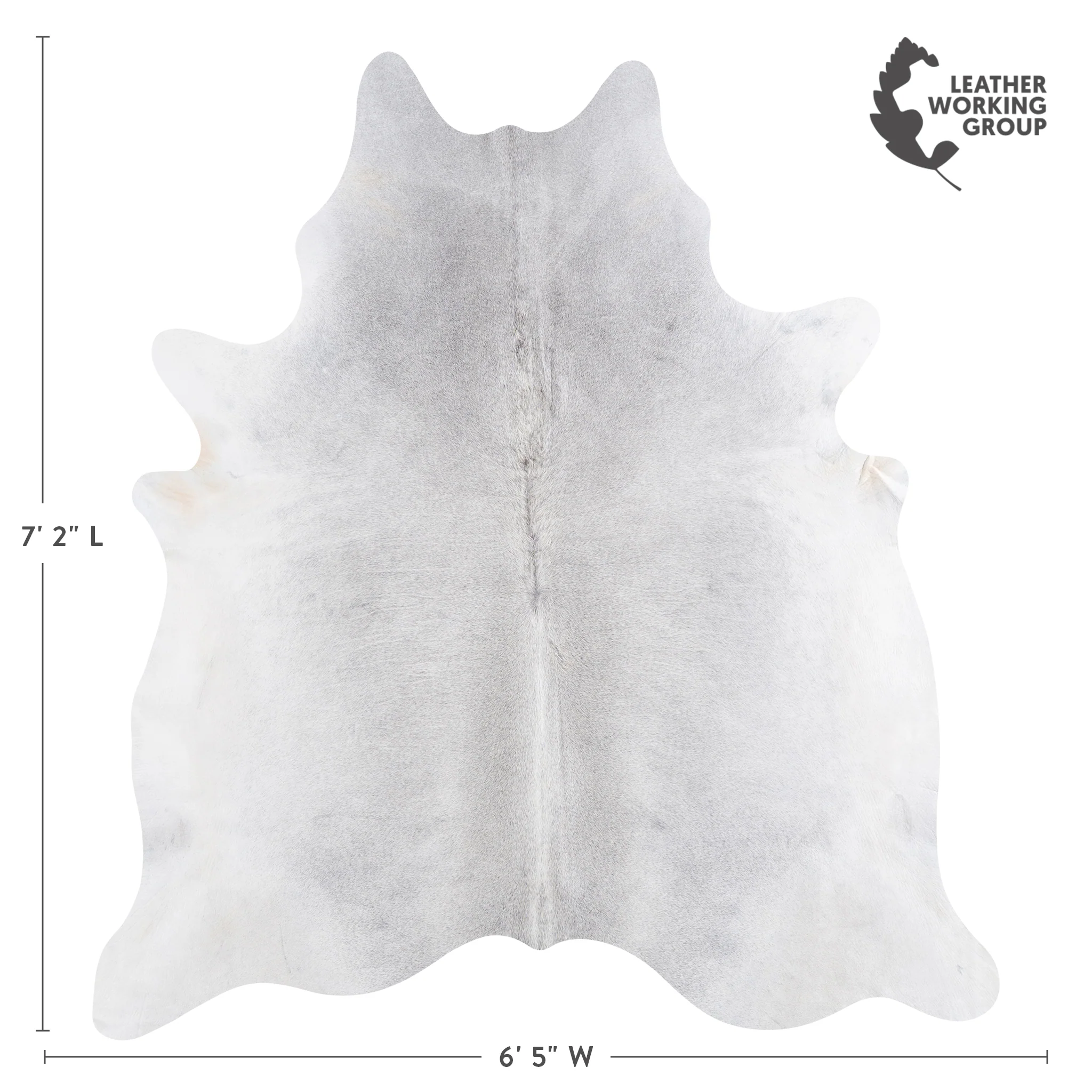 Brazilian Grey Cowhide Rug Size 7'2" L x 6'5" W 4813 - Image 4