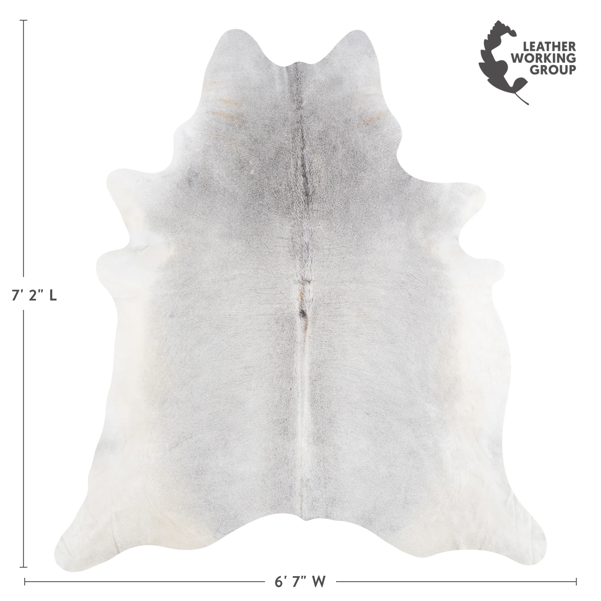 Brazilian Grey Cowhide Rug Size 7'2" L x 6'7" W 4812 - Image 4
