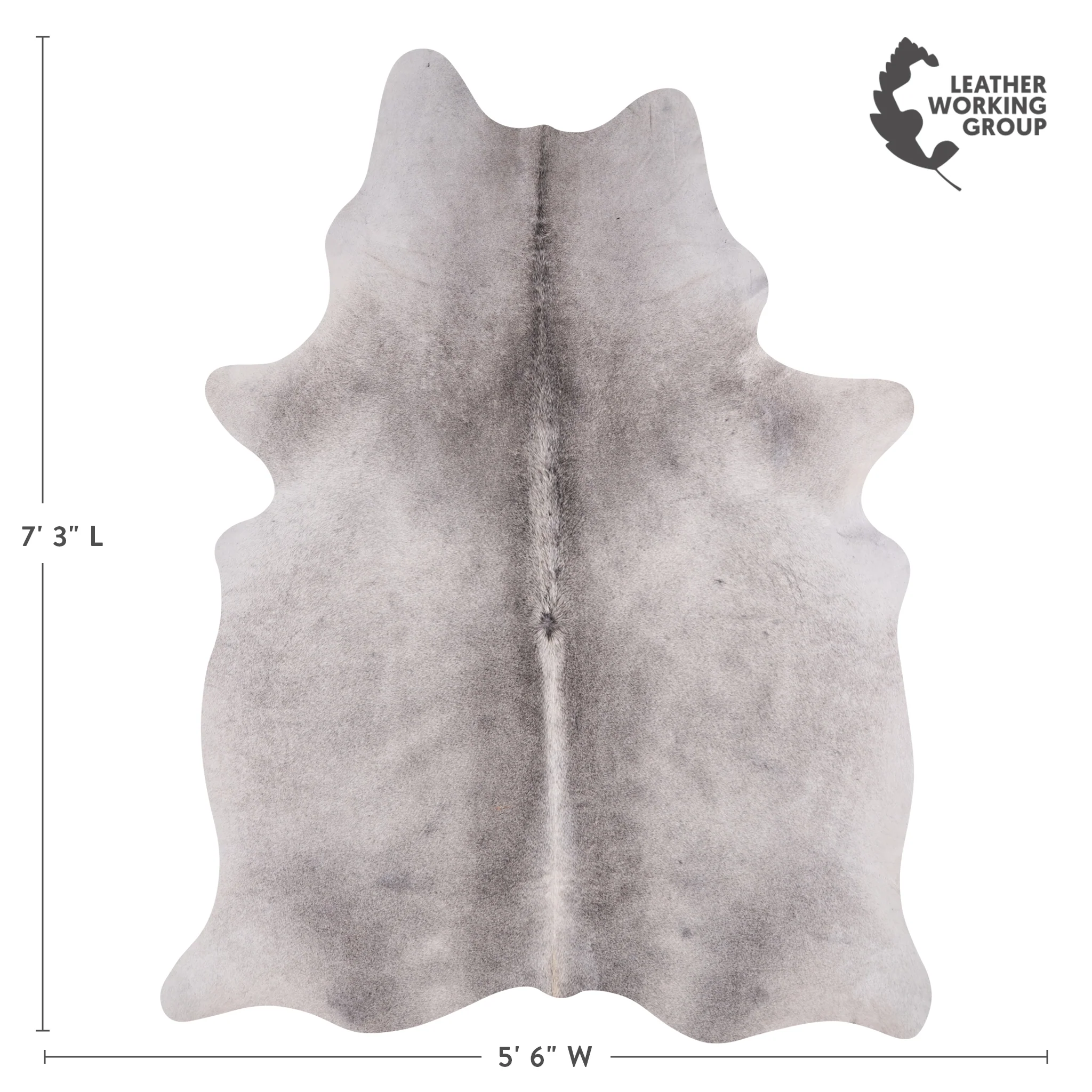 Brazilian Grey Cowhide Rug Size 7'3" L x 5'6" W 3487 - Image 4