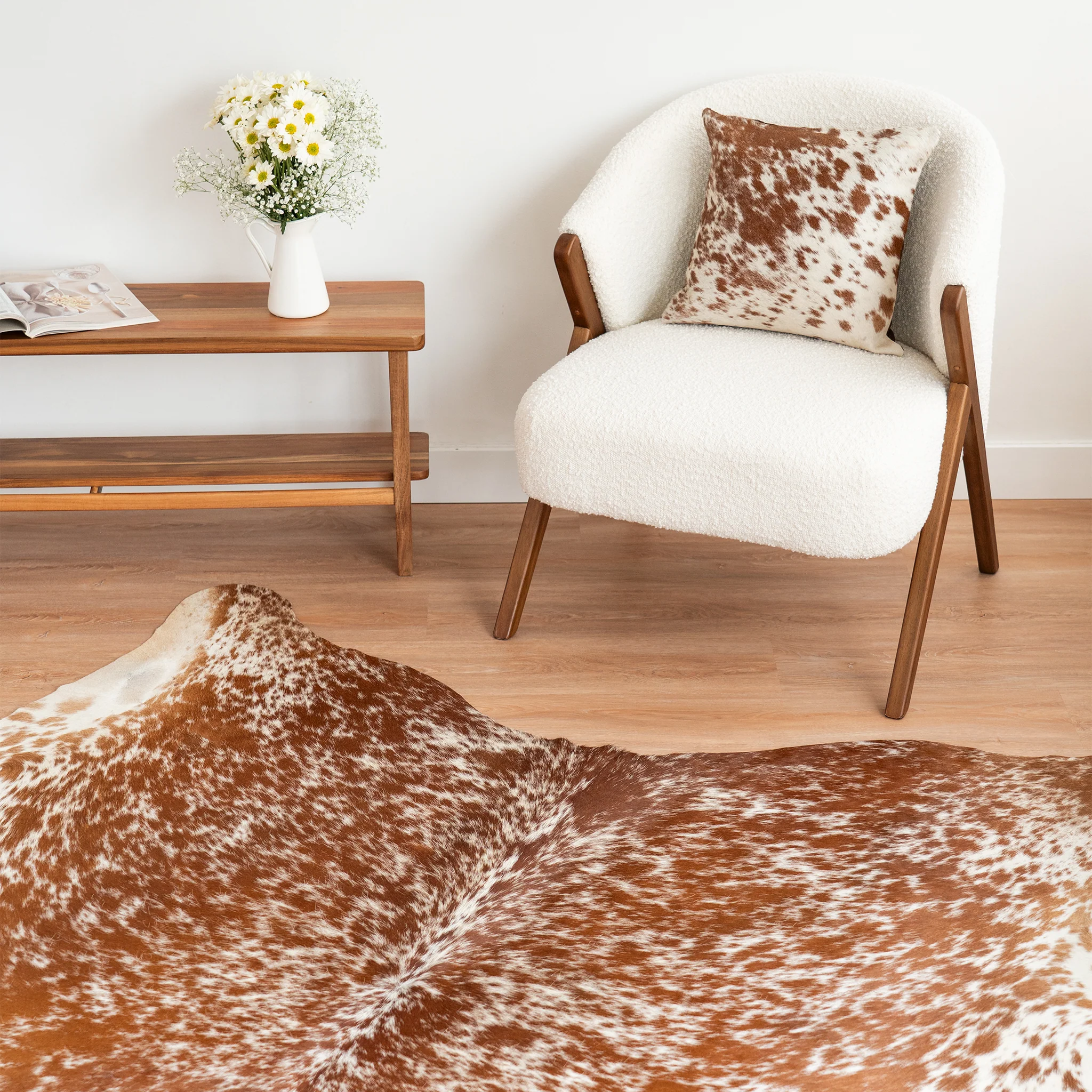 Brown Salt and Pepper Cowhide Rug - Image 10