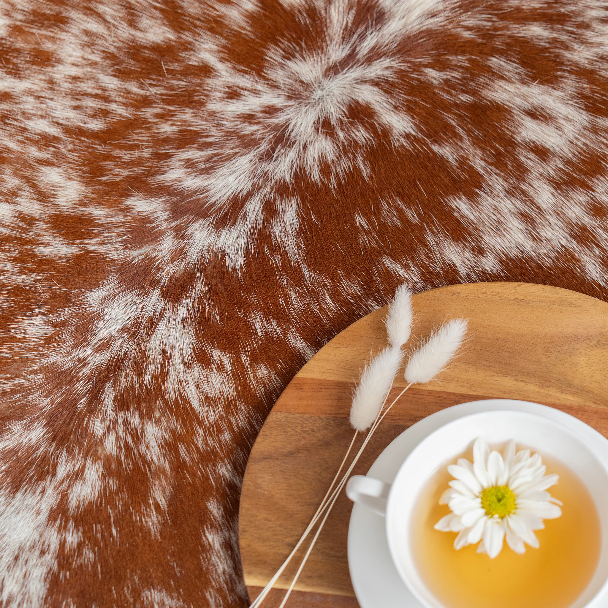 Brown Salt and Pepper Cowhide Rug - Image 5