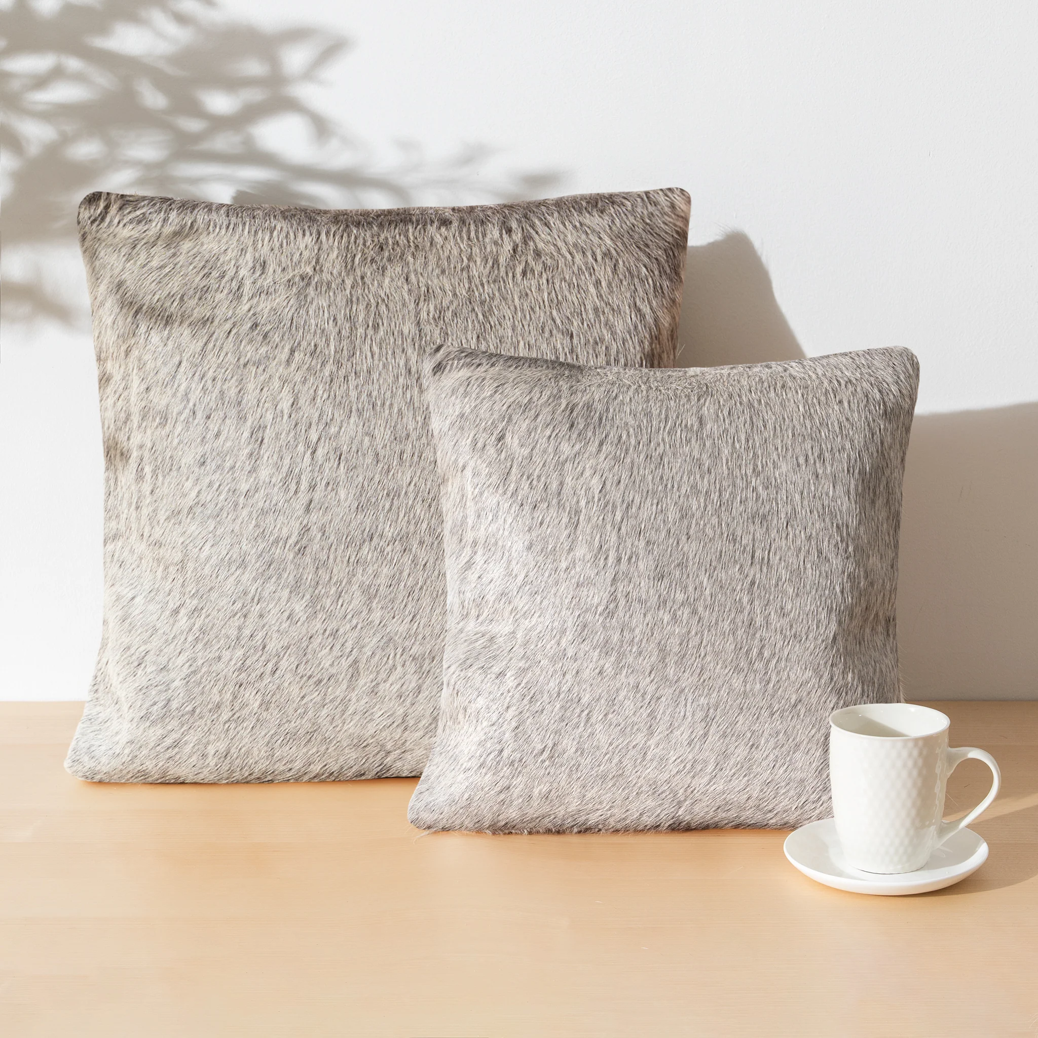 Grey Cowhide Pillow - Image 4
