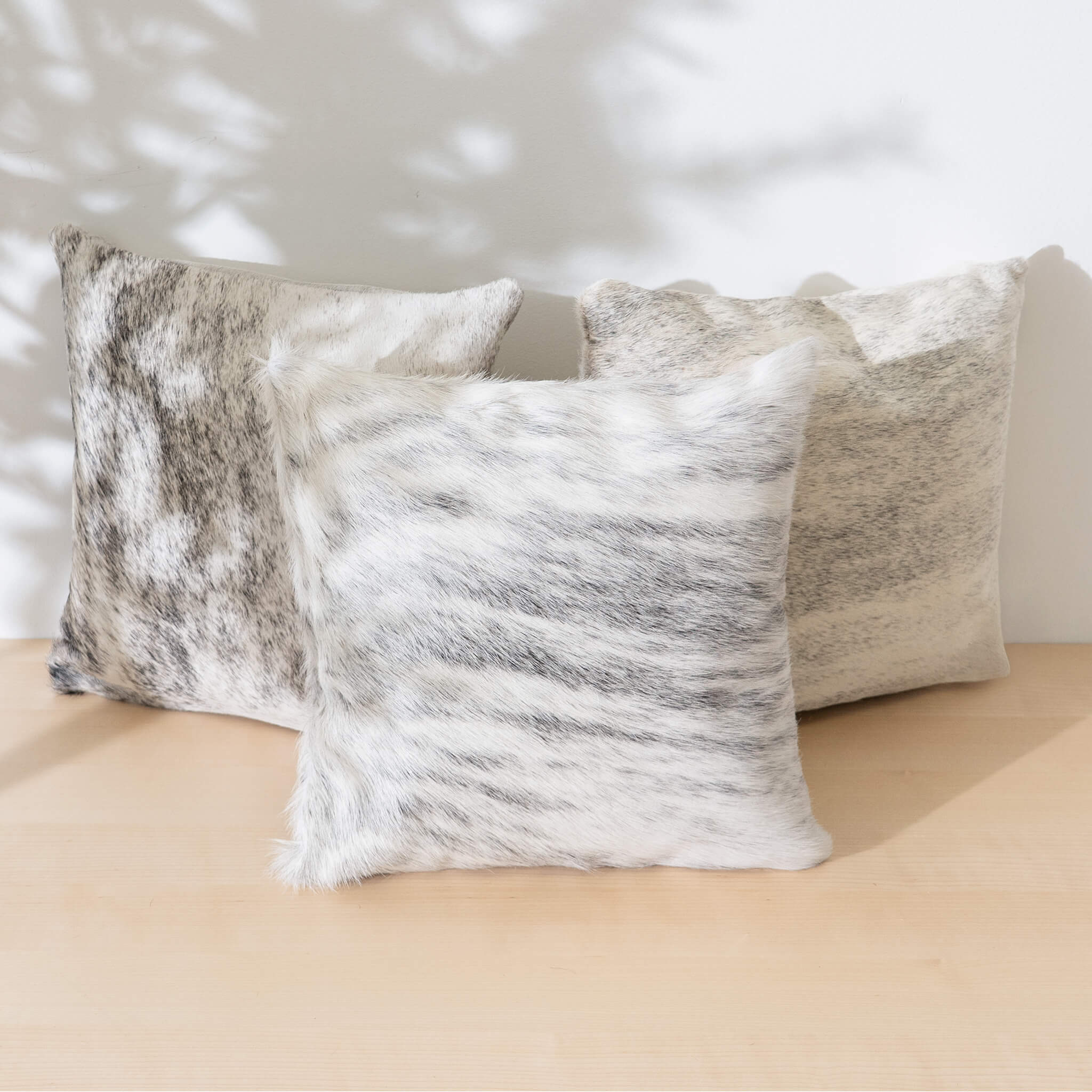 Light Brindle Cowhide Pillow - Image 6