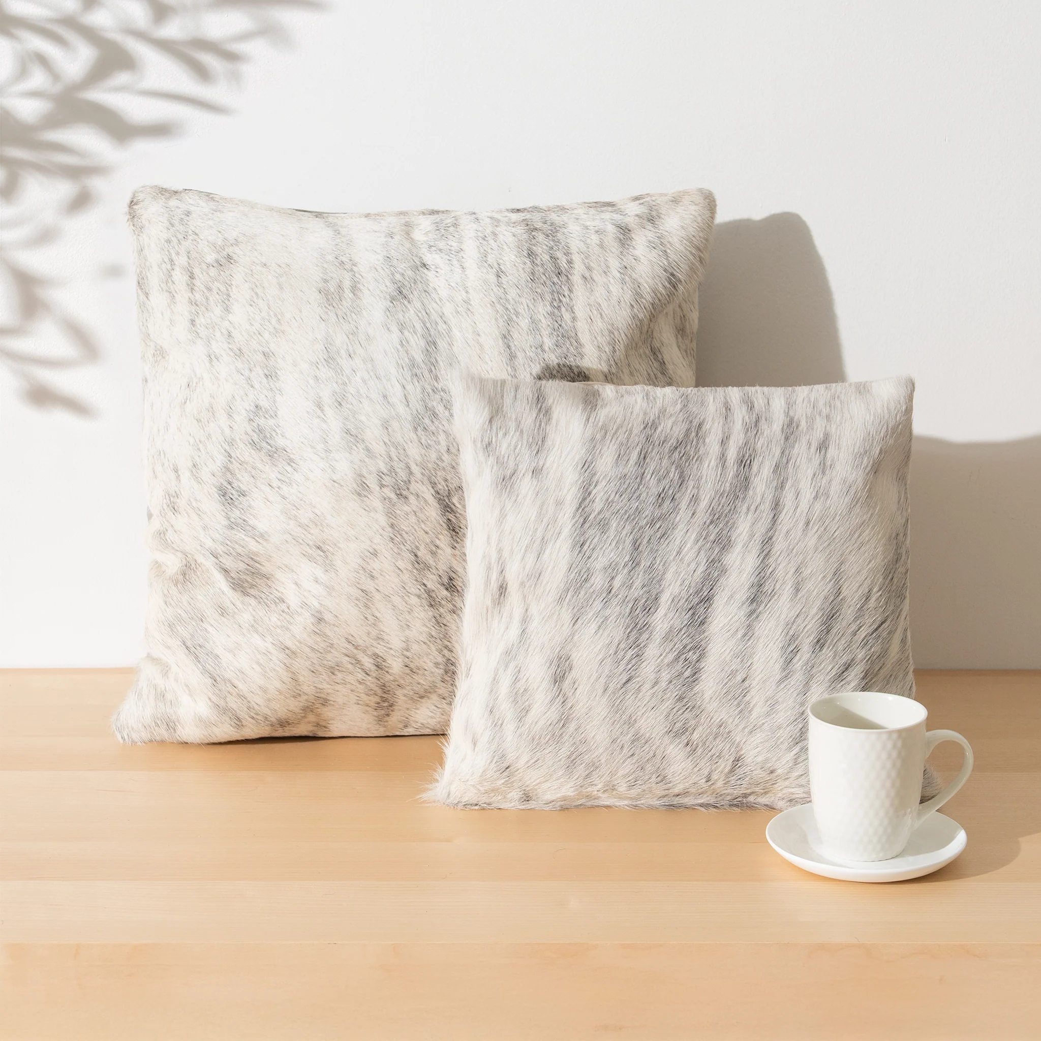 Light Brindle Cowhide Pillow - Image 7