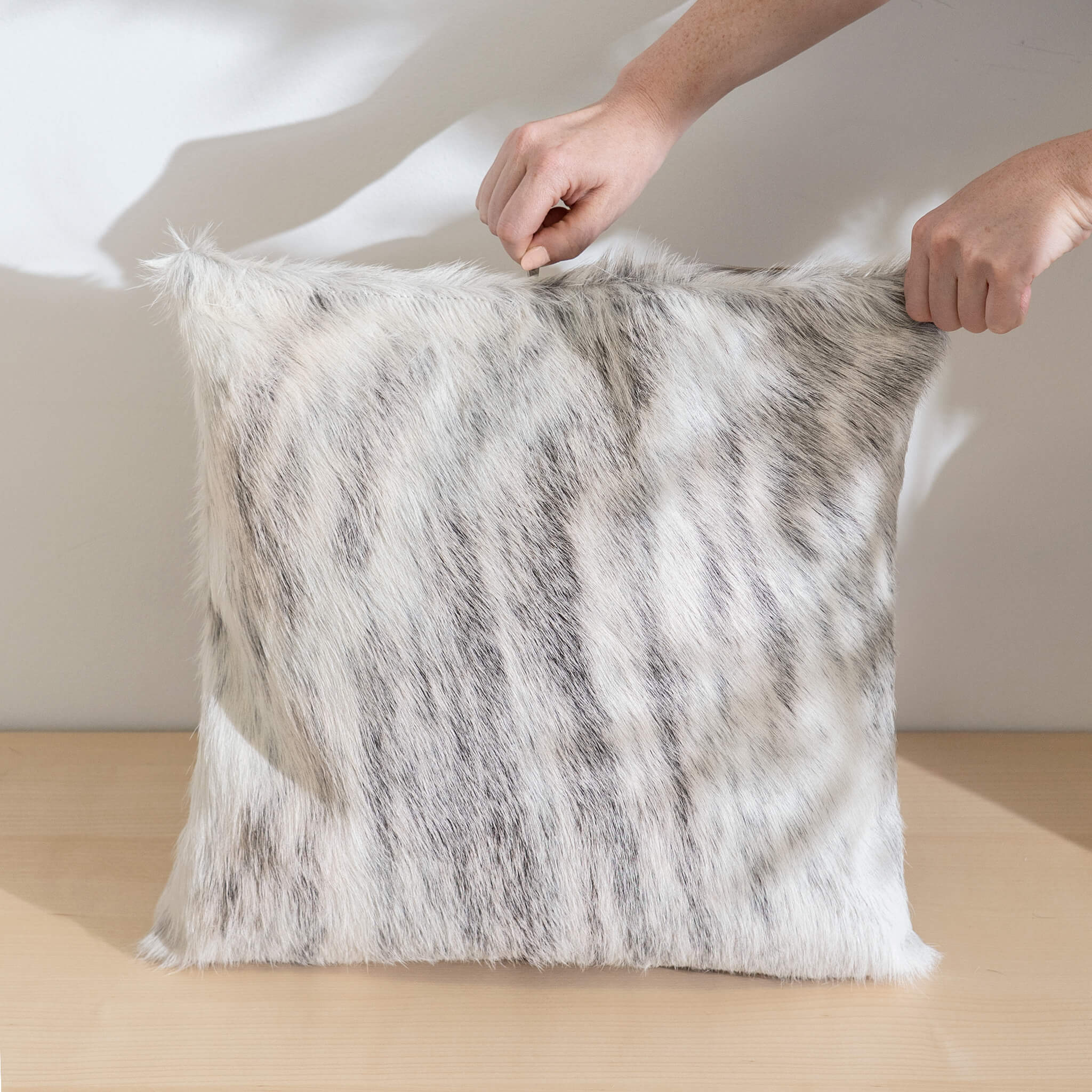 Light Brindle Cowhide Pillow - Image 8