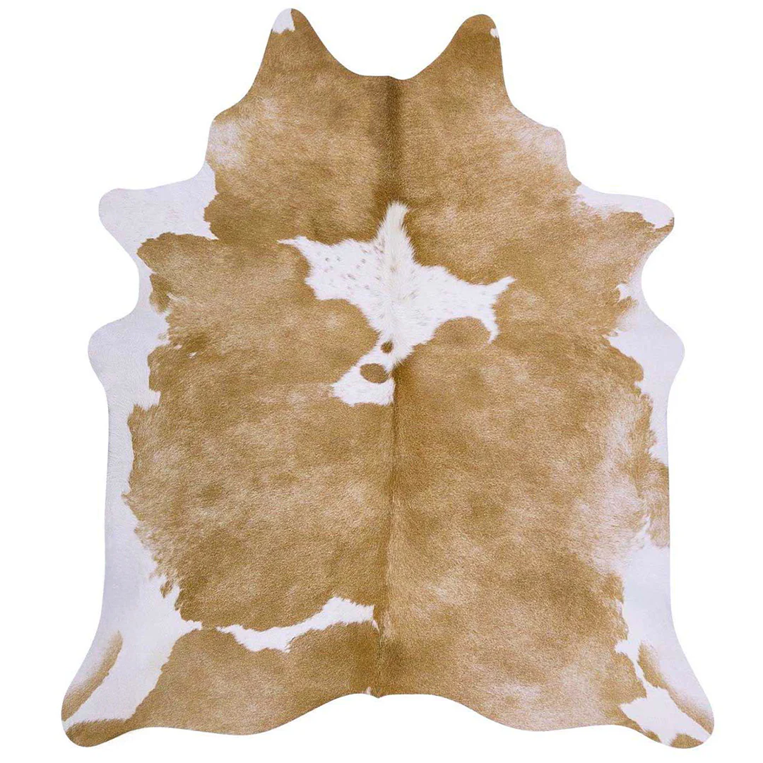 Palomino and White Brazilian Cowhide Rug: XL - Image 4