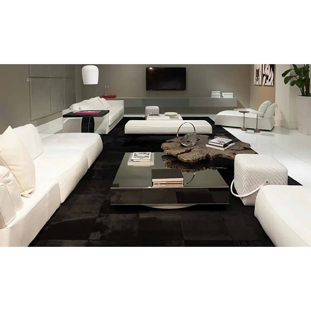 Rhodes Black Cowhide Rug - Image 7