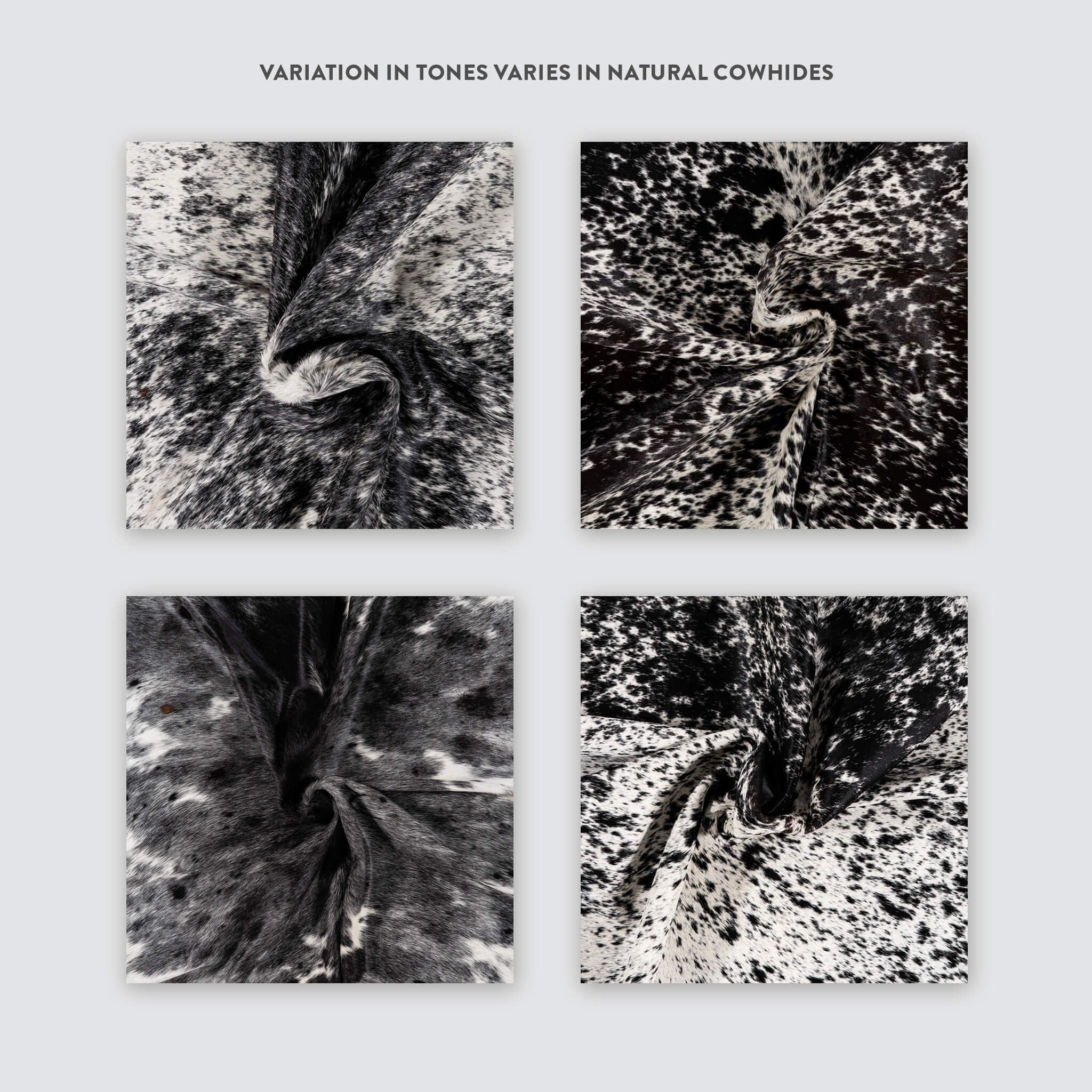 Black Salt and Pepper Cowhide Rug - Image 12