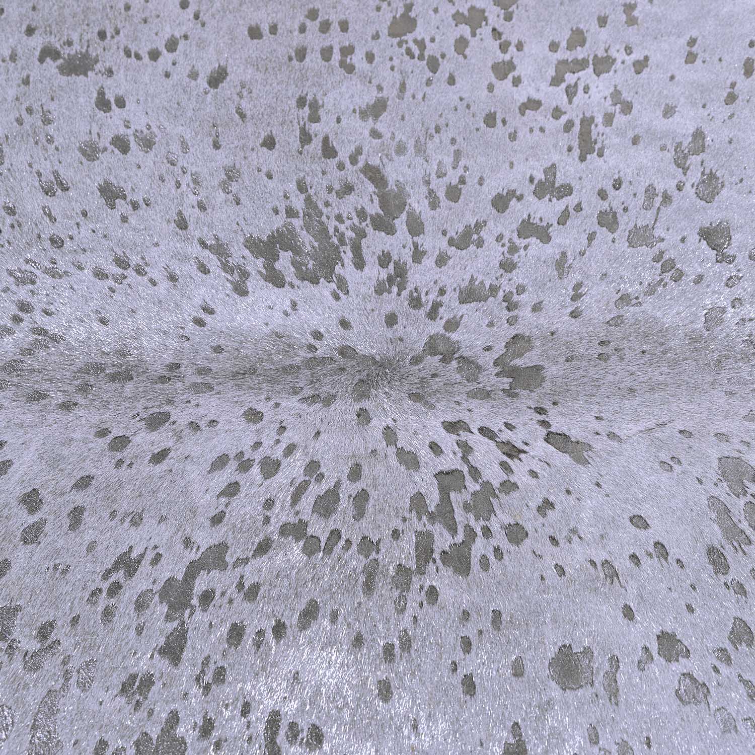 Silver Metallic On White Cowhide Rug - Image 4
