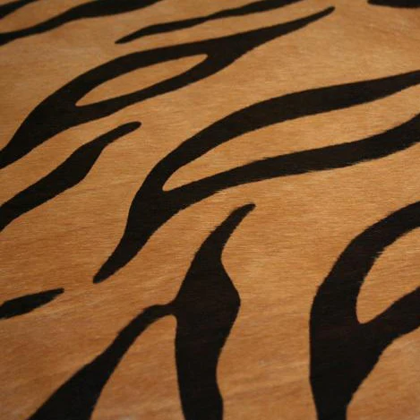 Tiger on Caramel Cowhide Rug - Image 3