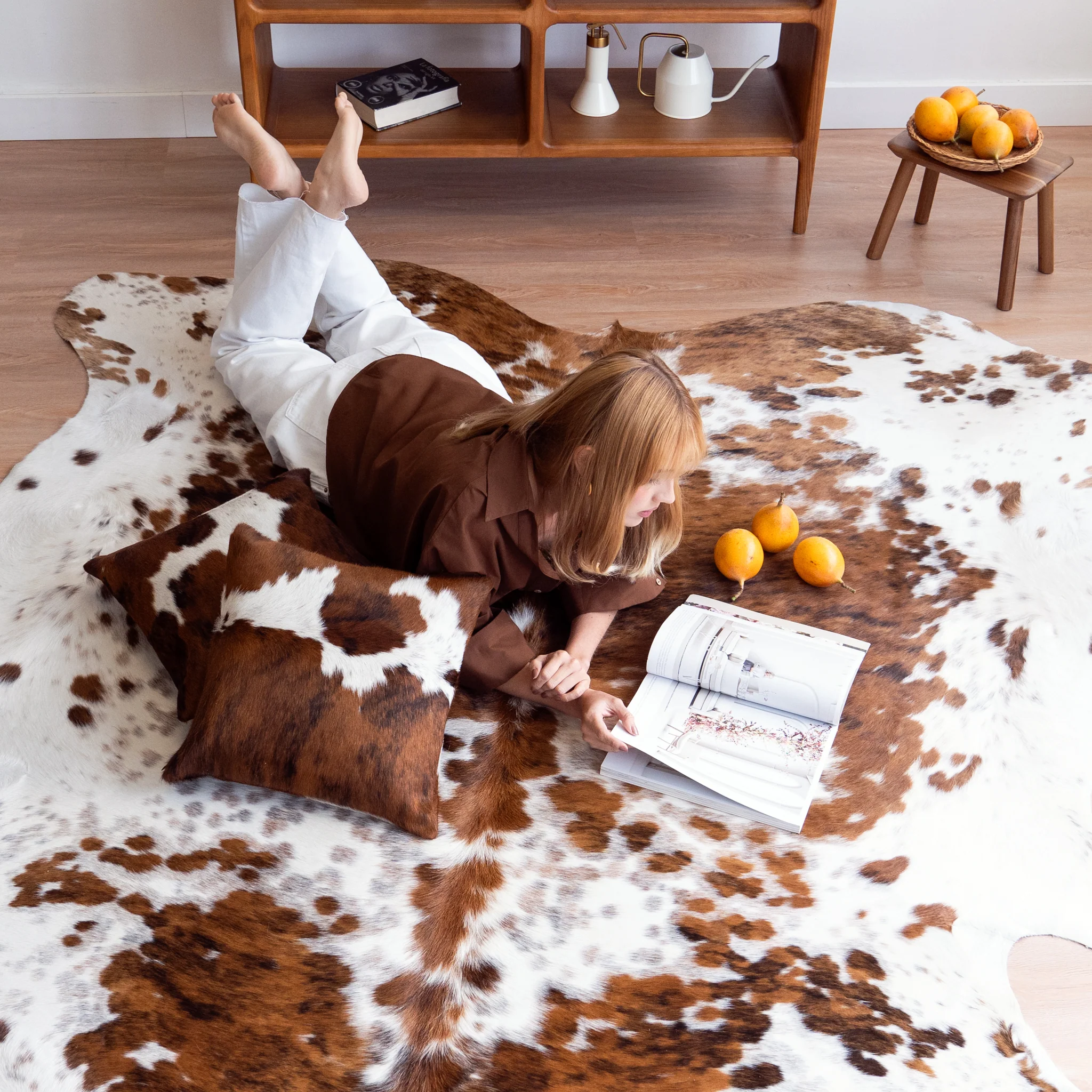Tricolor Cowhide Rug - Image 6