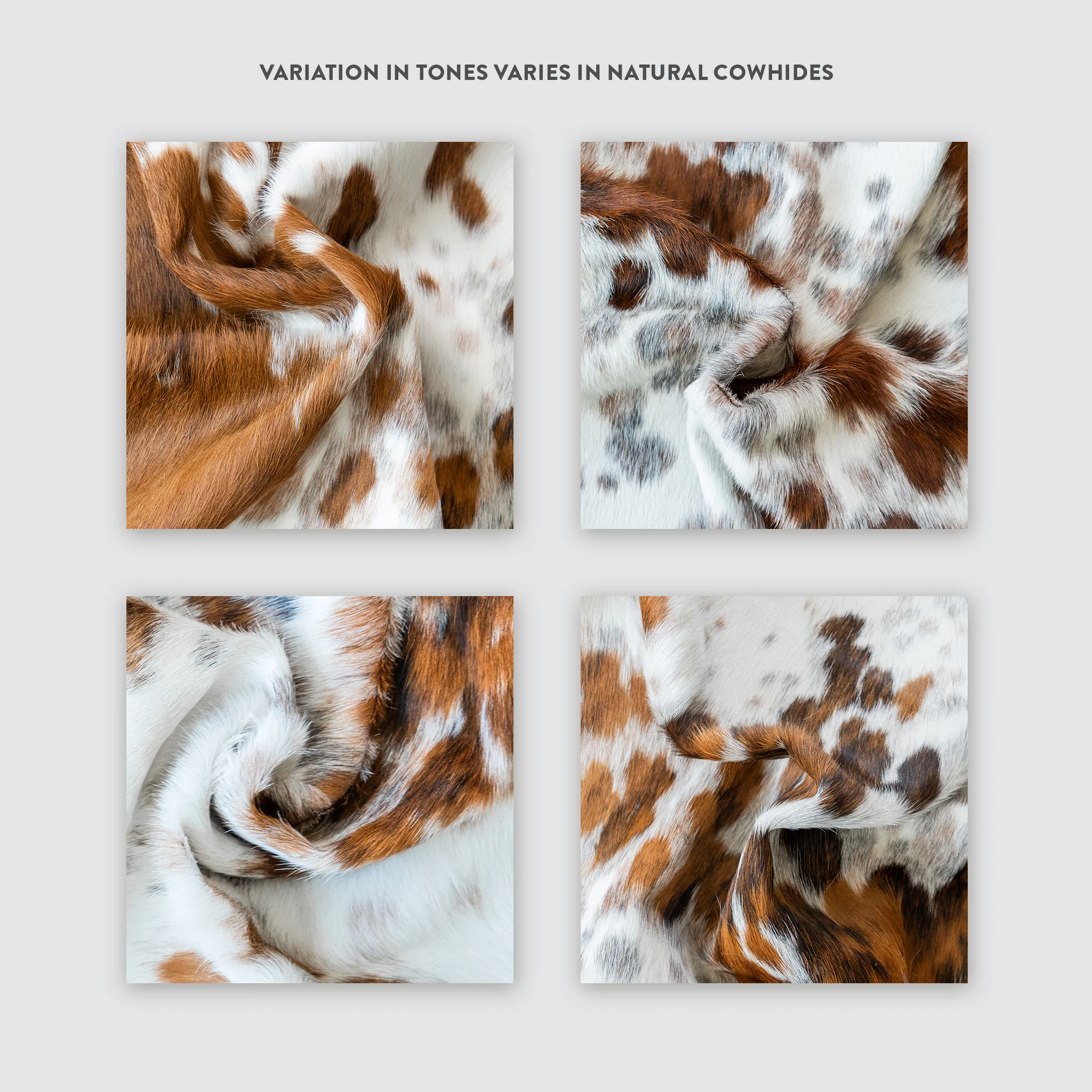 White Tricolor Cowhide Rug - Image 11