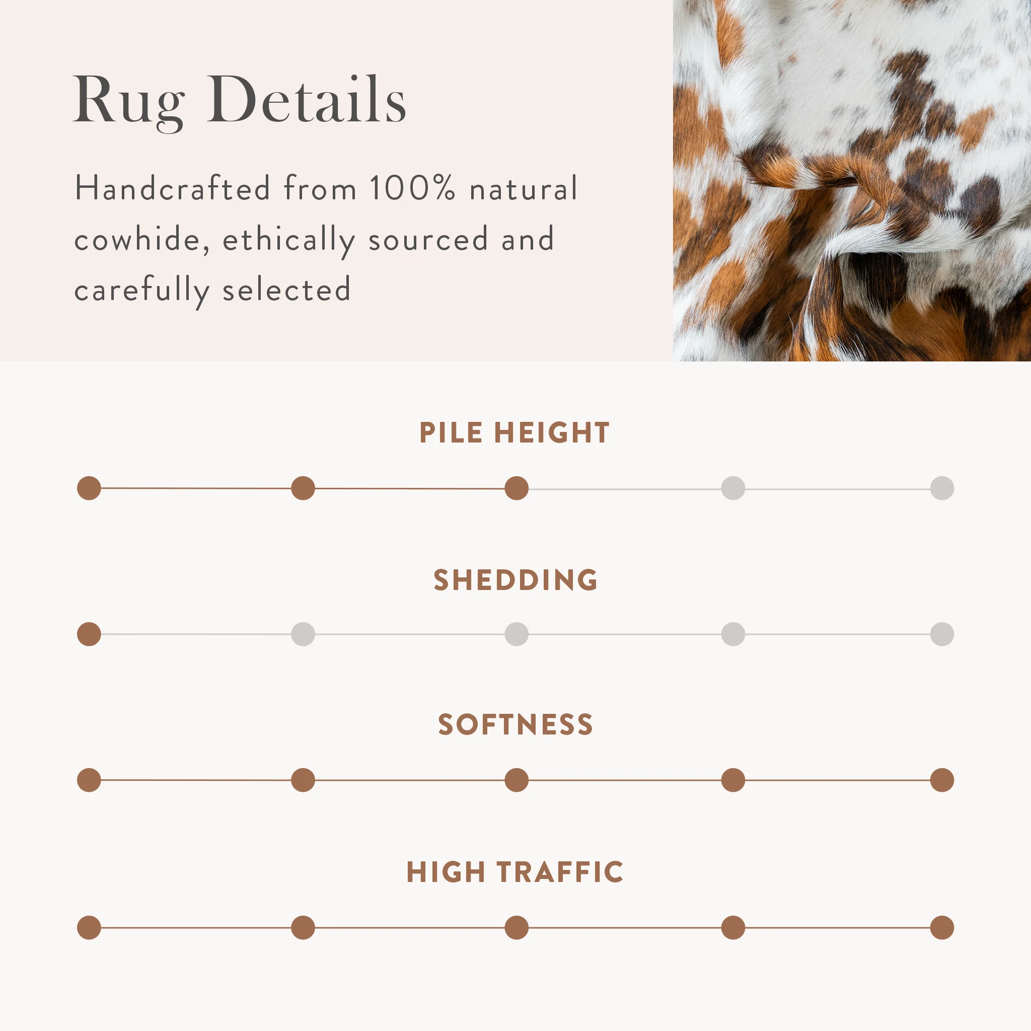 White Tricolor Cowhide Rug - Image 10