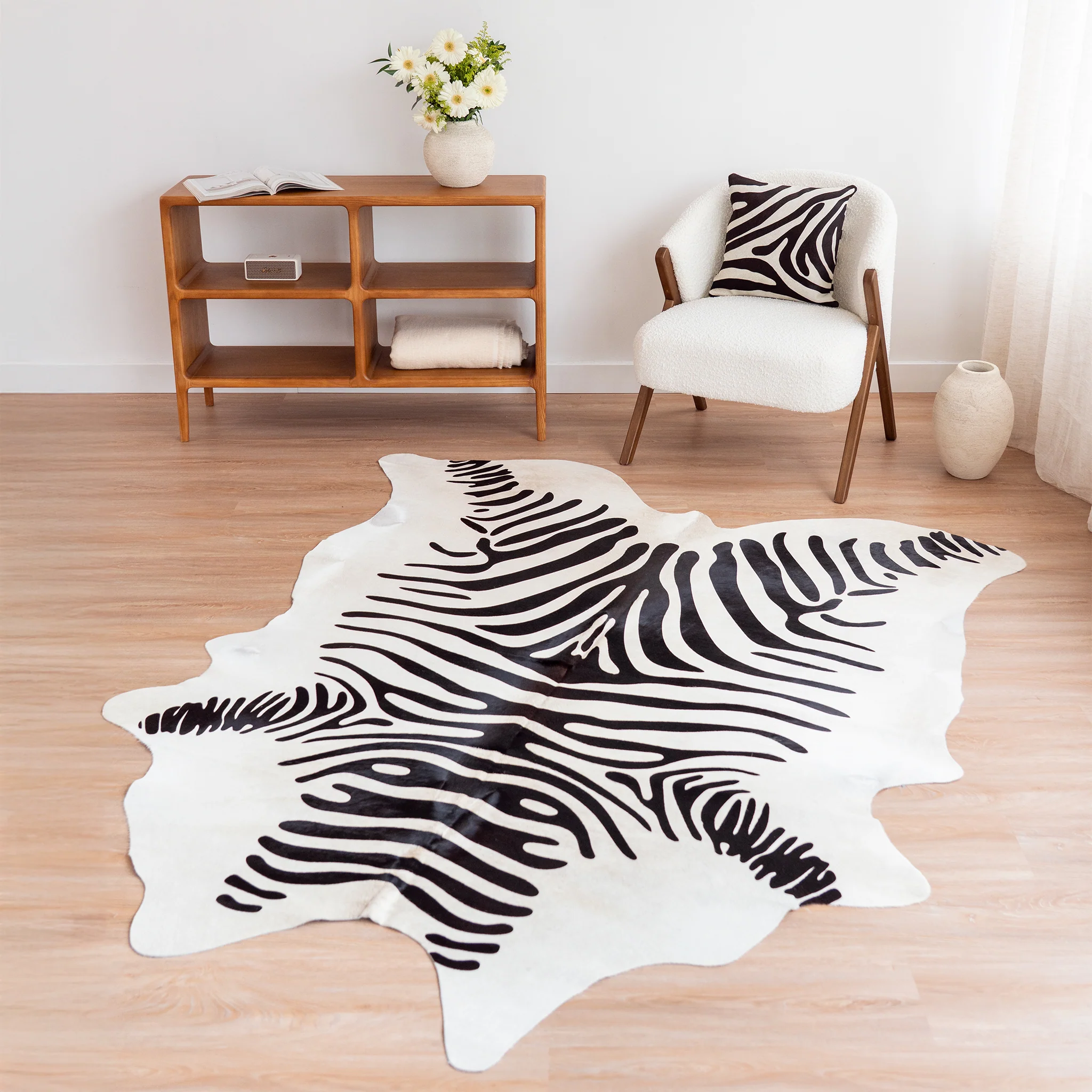 Zebra Cowhide Rug - Image 10