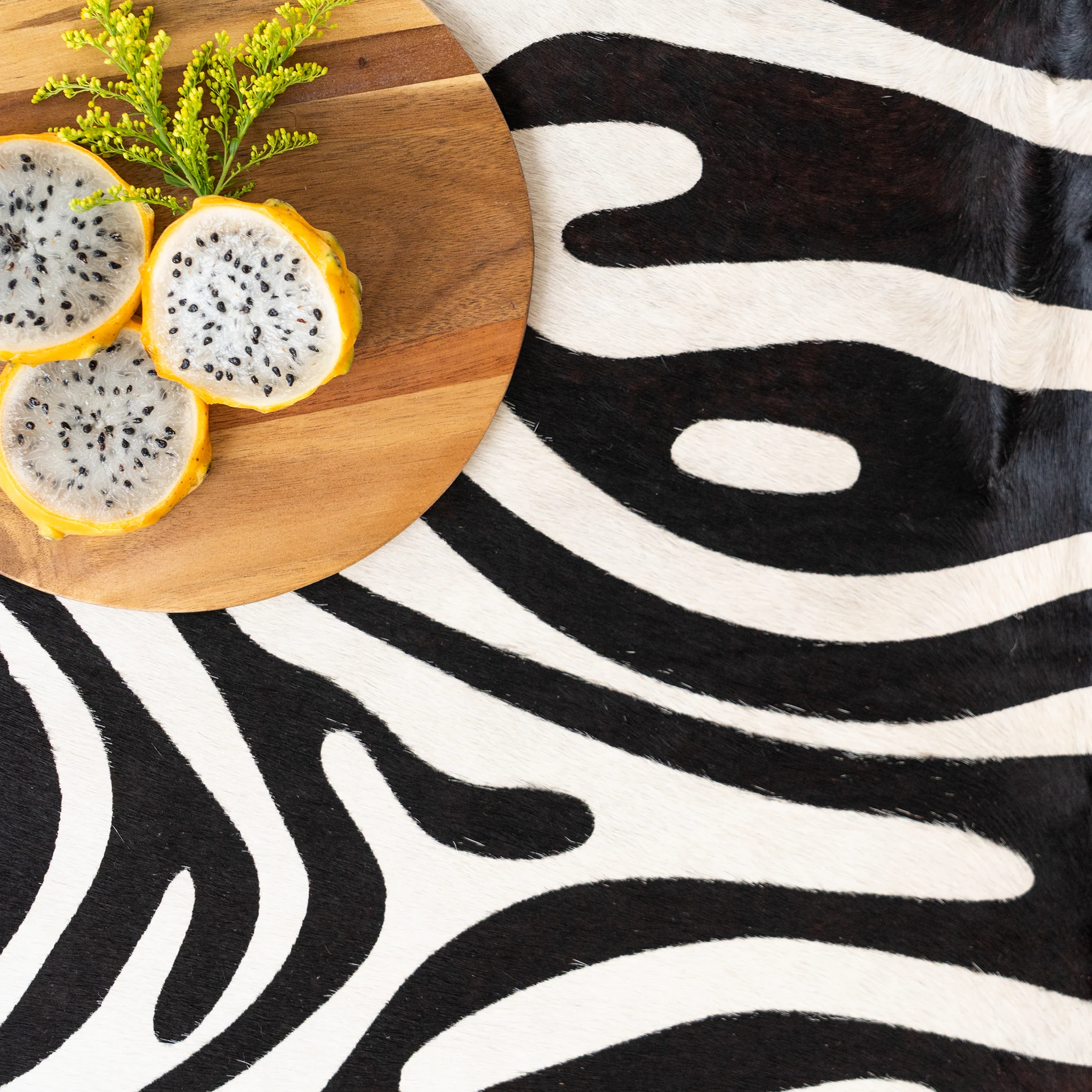 Zebra Cowhide Rug - Image 5