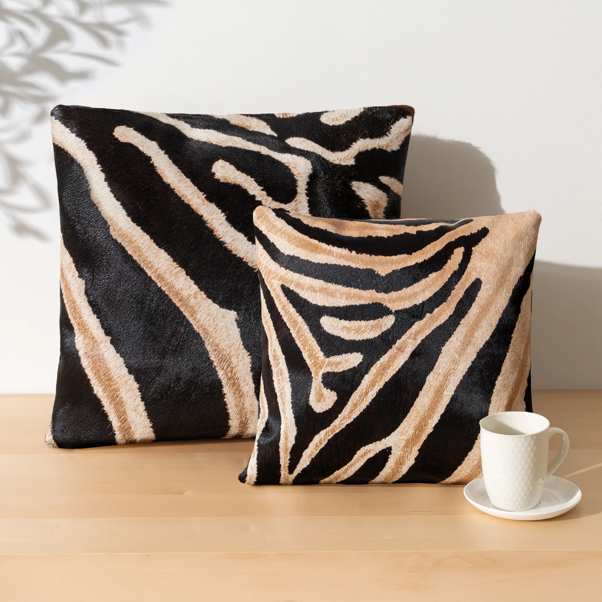 Zebra Safari Cowhide Pillow - Image 5