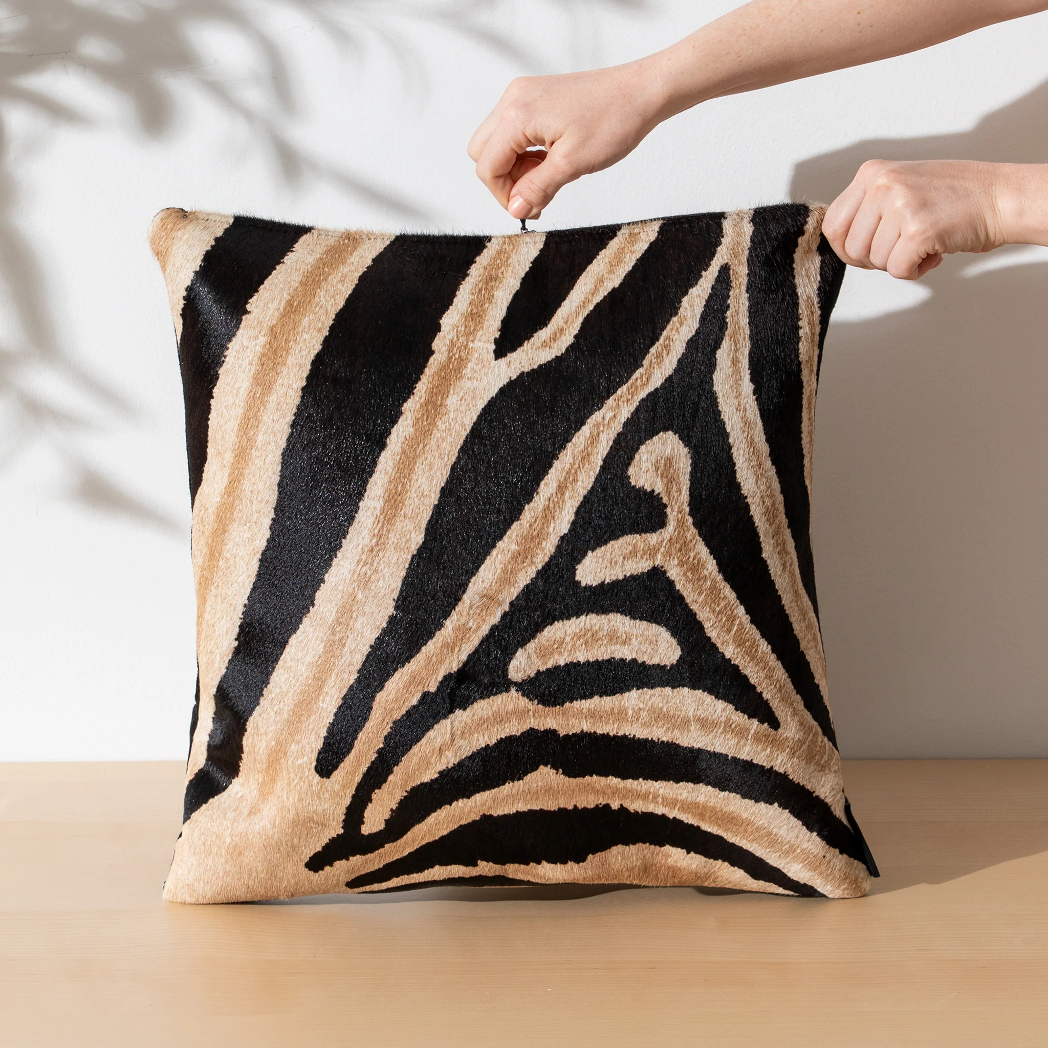 Zebra Safari Cowhide Pillow - Image 8