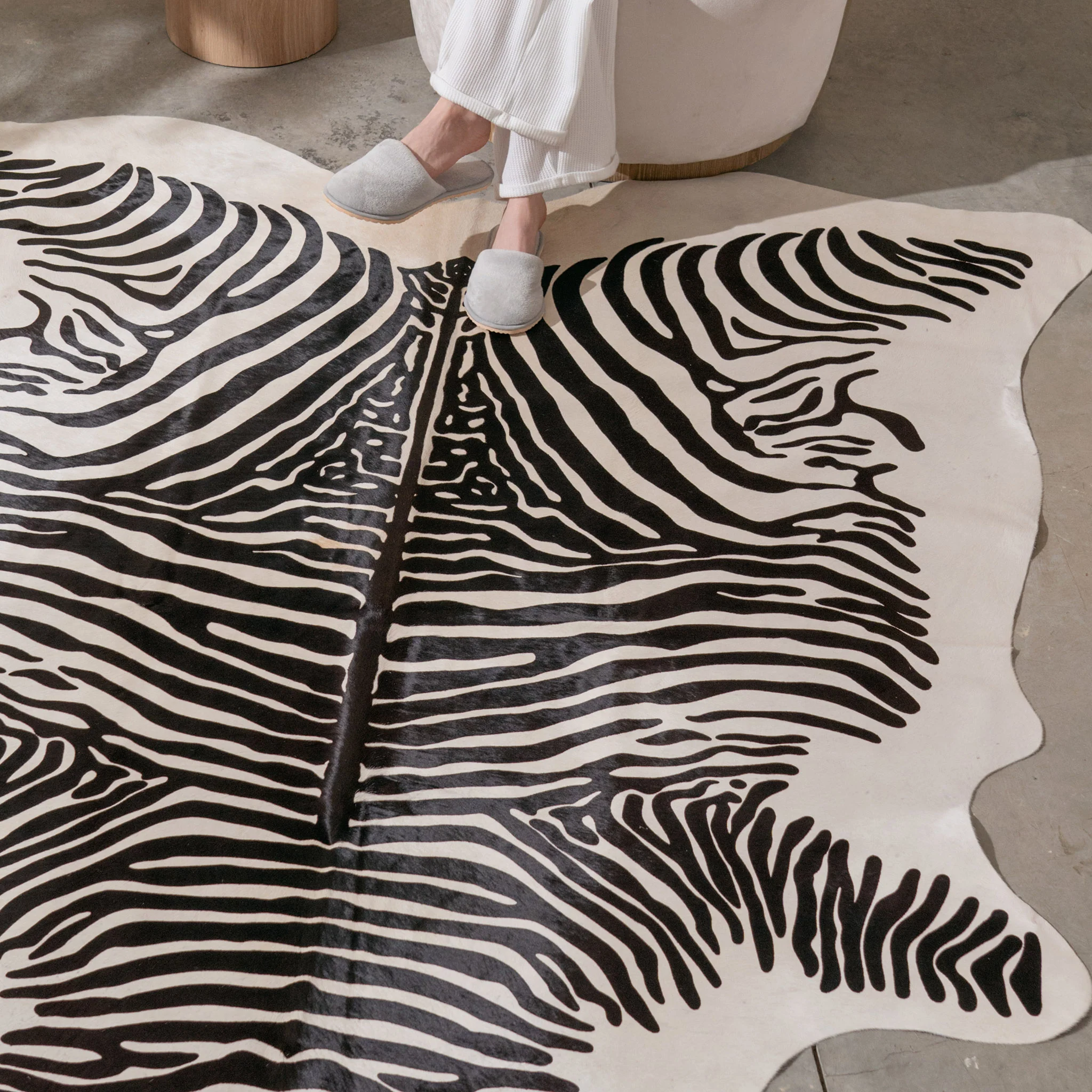 Zebra Spine Cowhide Rug - Image 3