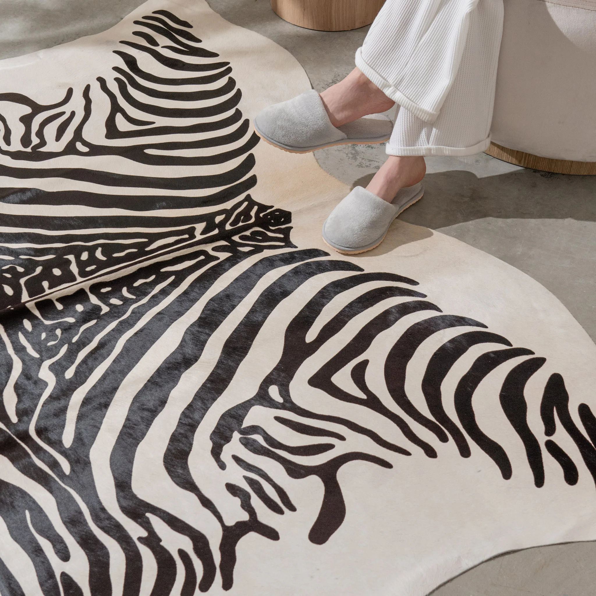 Zebra Spine Cowhide Rug - Image 6